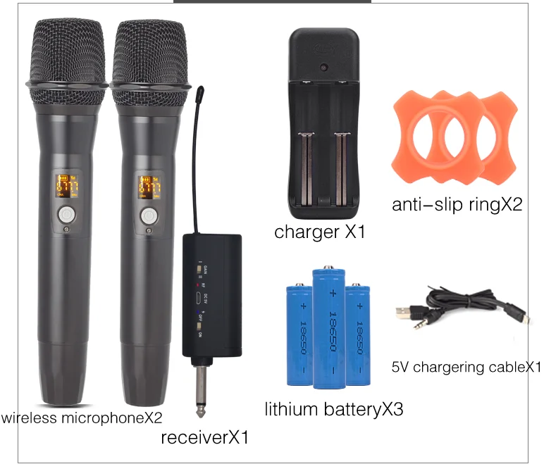 

Professional Bt UHF Wireless Handheld Microphone Rechargeable Echo BT Megaphone With Mic Volume Priority