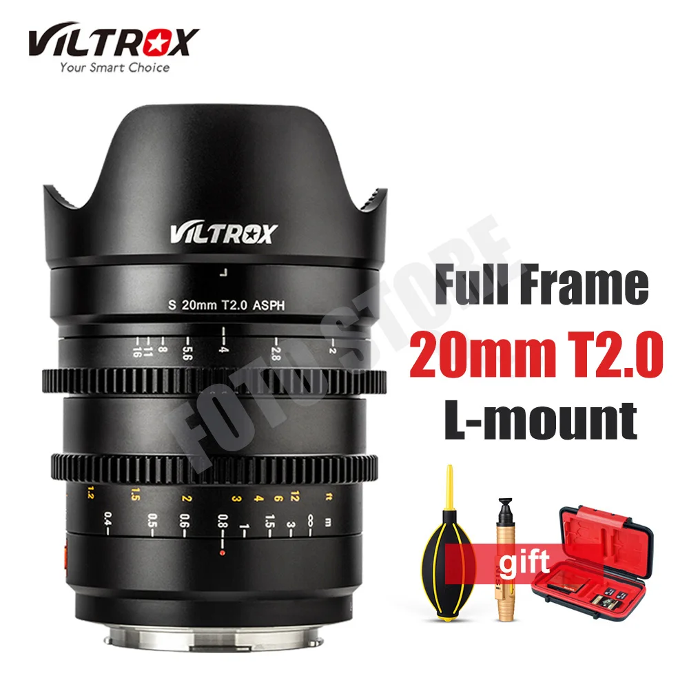 

Viltrox S 20mm T2.0 Cine Lens Full Frame Manual Focus Wide-angle Lens for Panasonic Lumix S1R S1 S1H SL2 L Mount Camera Lens
