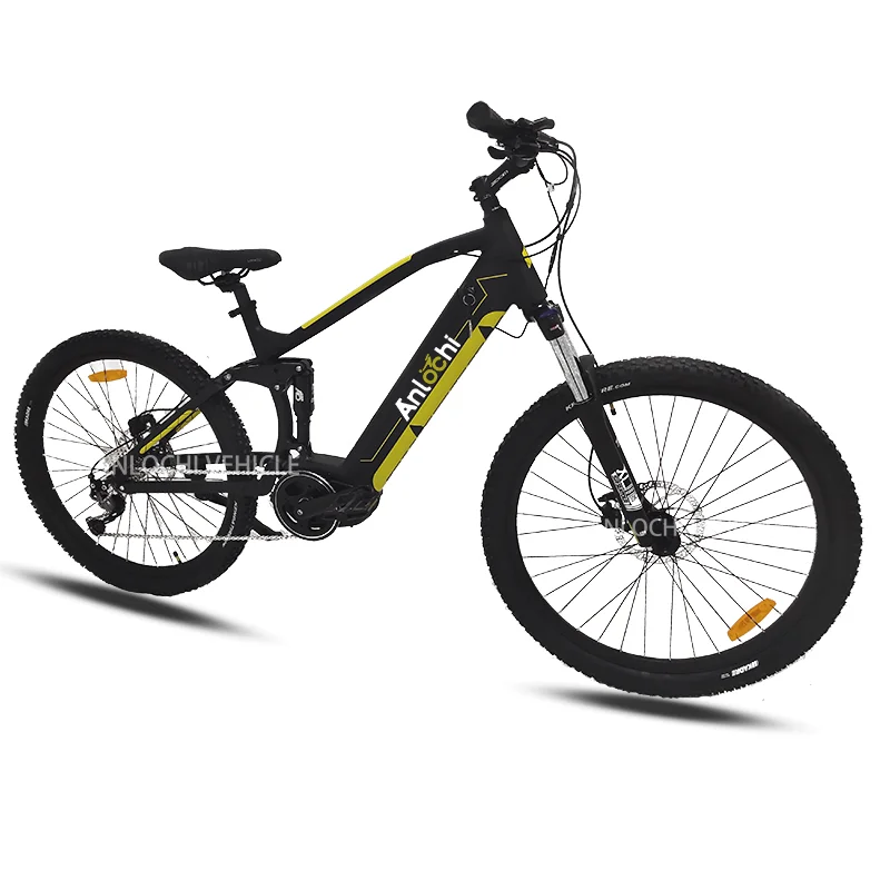 

ANLOCHI 2021 new design quick delivery 27.5 inch Bafang mid motor ebike 250W electric mountain bike for adult