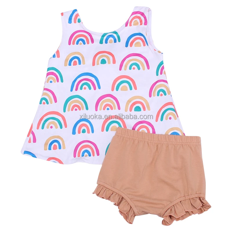 

Fashion Design Little Girl Summer Clothing Sets Mermaid Kids Bloomer Outfit