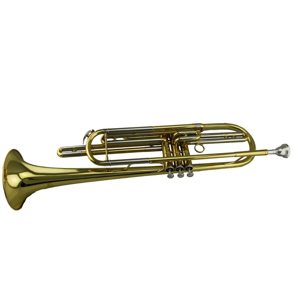 
High Grade professional Gold lacquer Bass Trumpet 