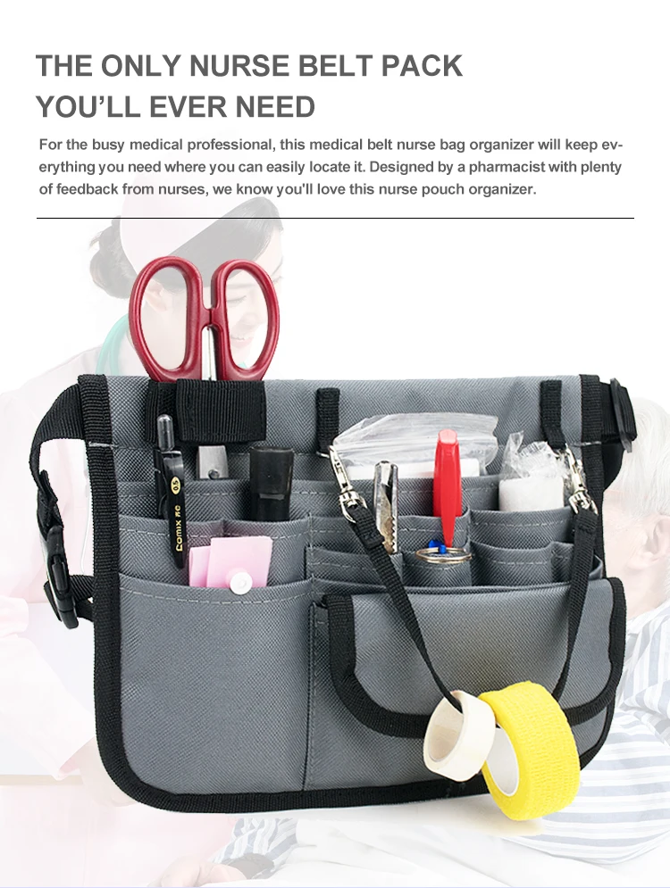 Premium Utility Nurse Belts Multi Compartment Medical Fanny Pack Nurses