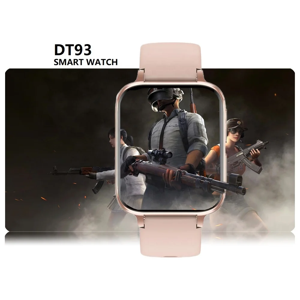 

IWO Smart watch 2021 DT93 Android Smartwatch Man Women BT Call ECG 1.78" 420*485 IP67 Heart Rate Monitor IWO 12 Pro max, Black/white/pink