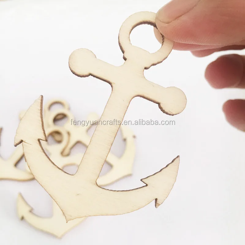 Laser Cut Wooden Crafts Anchors Unfinished Wood Anchor Cutout Decor