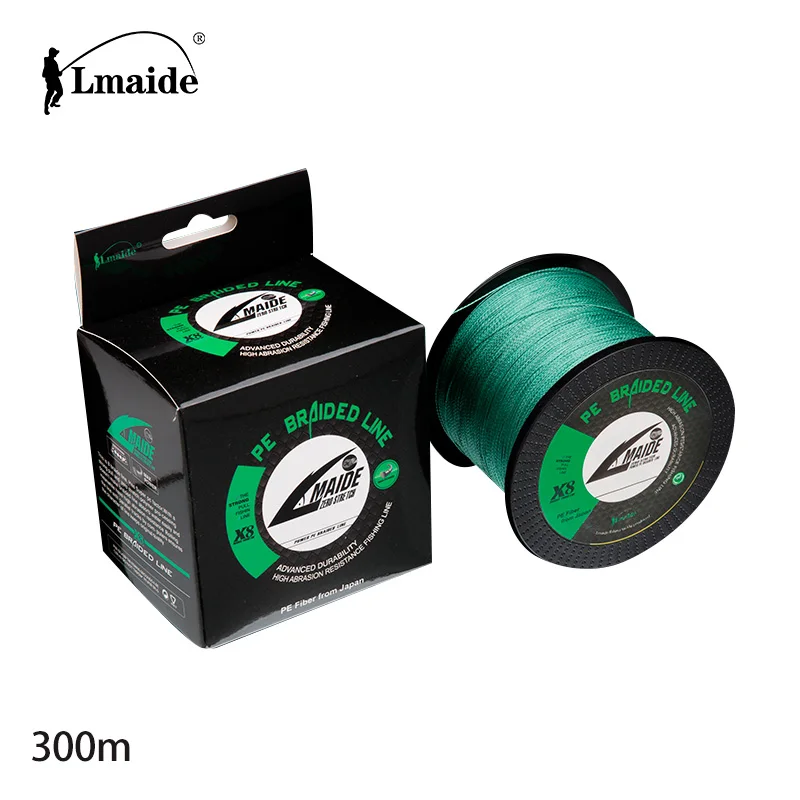 

300m 8 Strands Floating Braided Fishing Line PE High Strength Monofilament Line 4LB-200LB, Blue,yellow,orange red,white,green,gray