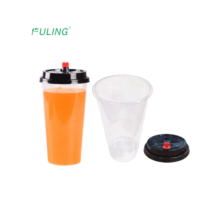 

500 ml slim cups plain Milk Tea Fruit Juice Shake cup plastic vasos 16oz bubble pp cup with lid