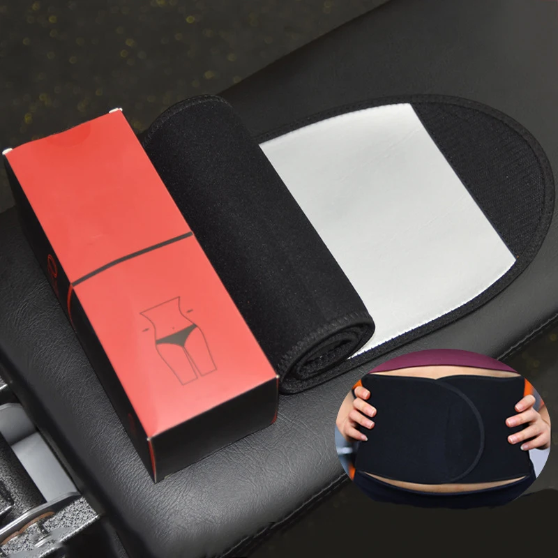 

Custom Logo High Quality Nylon Slimming Black Sweat Waist Trimmer Belt For Sport Protection, 4 colors