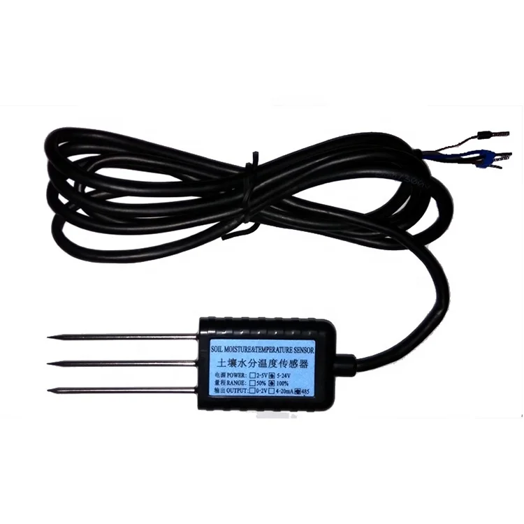 New 2-5V 5-24V Power 0-5V 4-20mA output Zigbee FDR Soil Moisture and Temperature Sensor for Greenhouse - ANKUX.COM