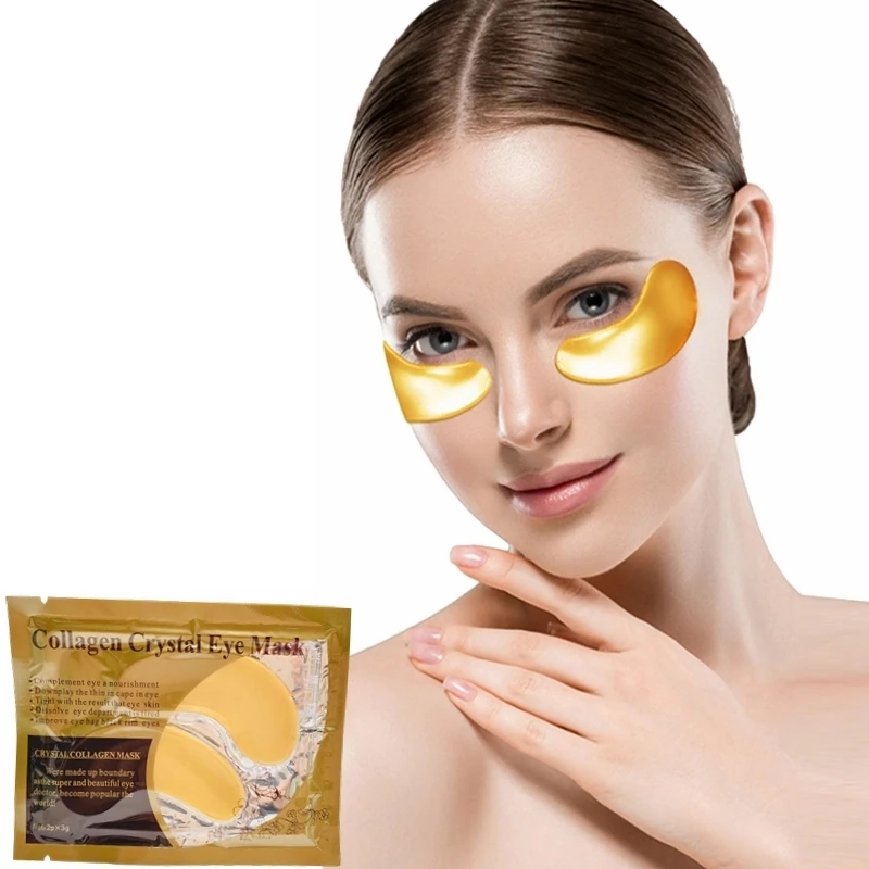 

Skin Care Puffiness Remove eye Bags Crystal Eye Mask private label 24K Gold Collagen Eye Pads