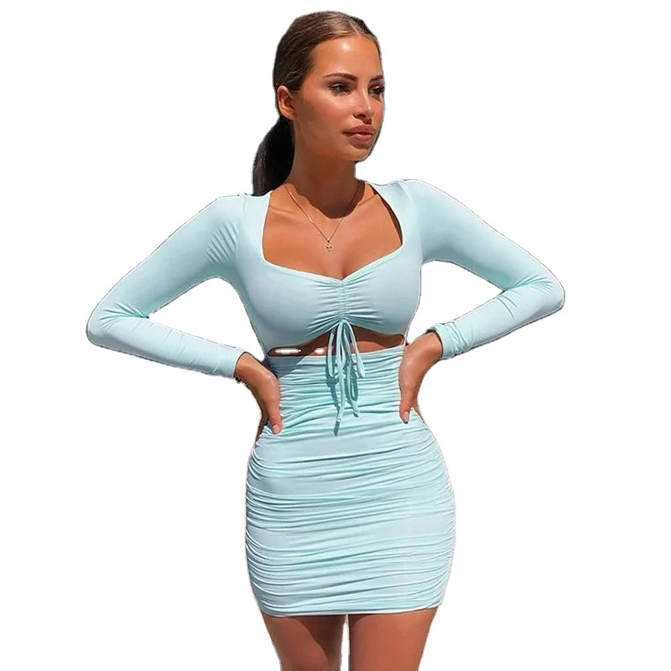 

Women's Casual Dress Sexy Long Sleeve Bodycon Dress