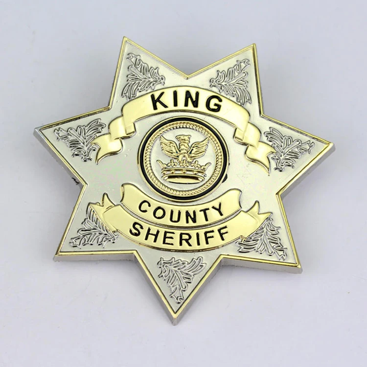 

Hot TV Show The Walking Dead Official King CONTY SHERIFF Zinc Alloy Pins Badge for Cosplay