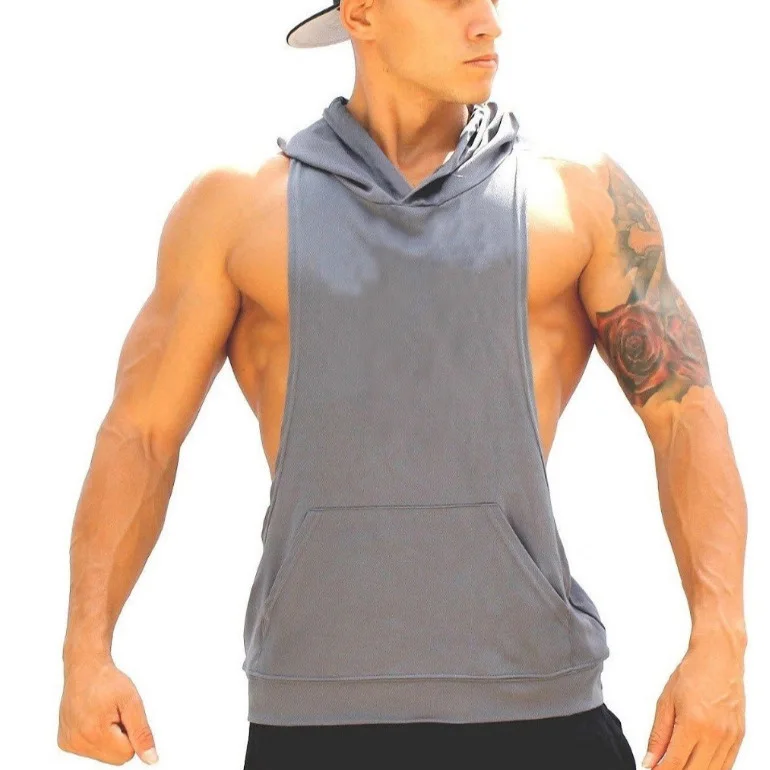 

Gym Sports Sleeveless Vest Tank Men Fitness wear mens workout Running Clothes Loose Training Tops Plaid Quick Dry Shirts & Tops