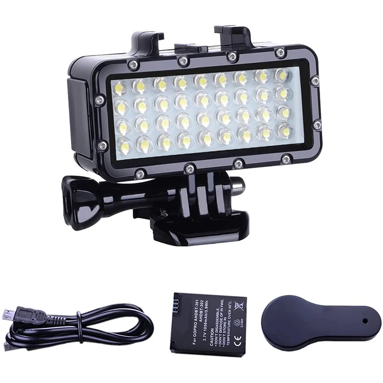 

Waterproof LED Video Light Fill Night Light Diving Underwater Light for Gopro Hero7 6/5/5S/4/3, Black