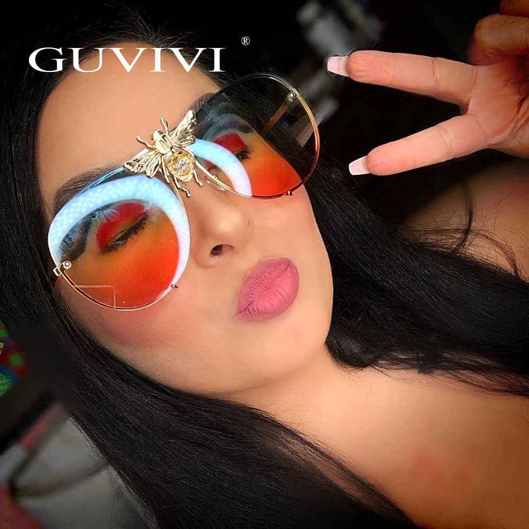 

GUVIVI UV400 CE Bee The latest version of 2020 Women metal Fashion sunglasses newests Design your own sunglasses, Mix color