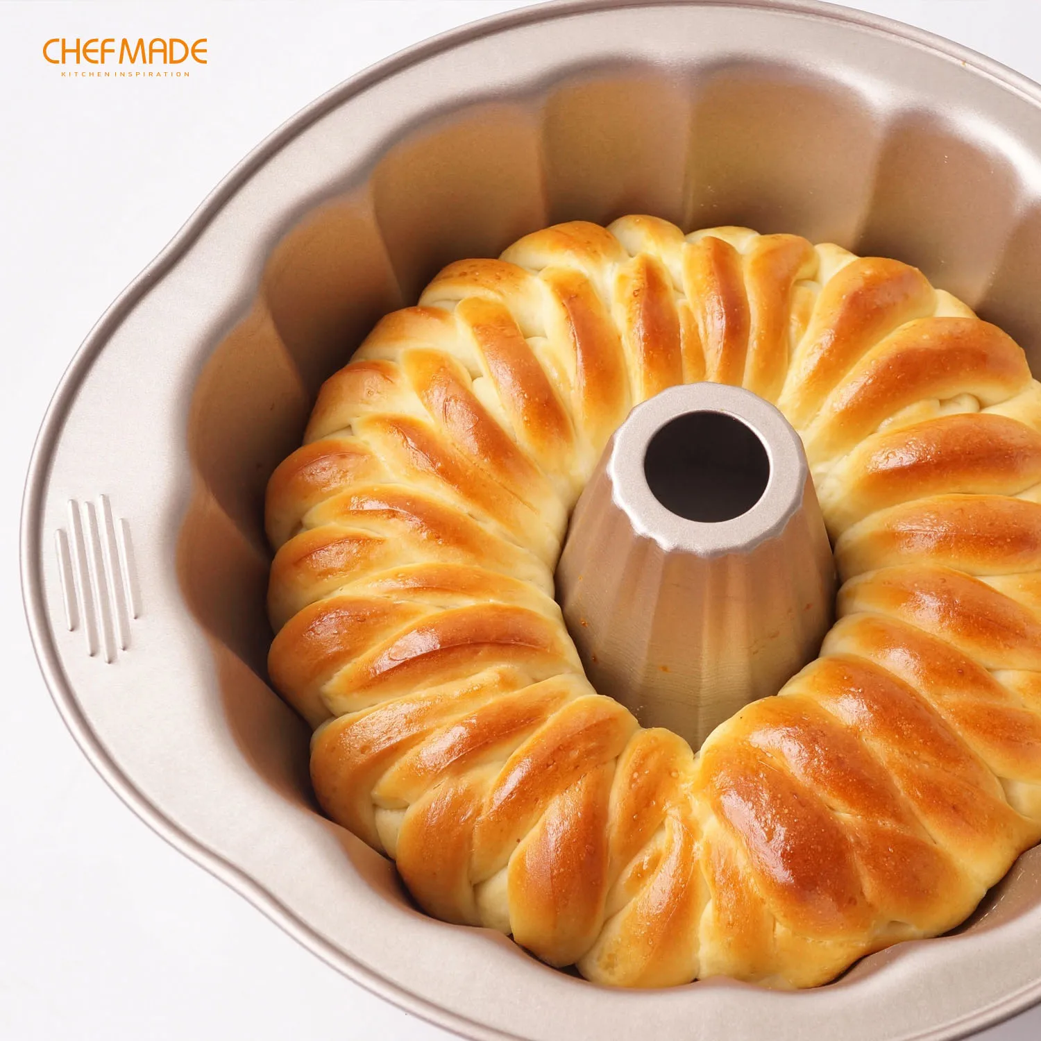

non-stick carbon steel champagne gold pumpkin cake baking pan bakeware 10inch bunt cake pan