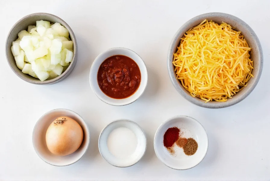 Nalley Chili ingredients displayed next to common recipe additions like onions, cheese, and spices