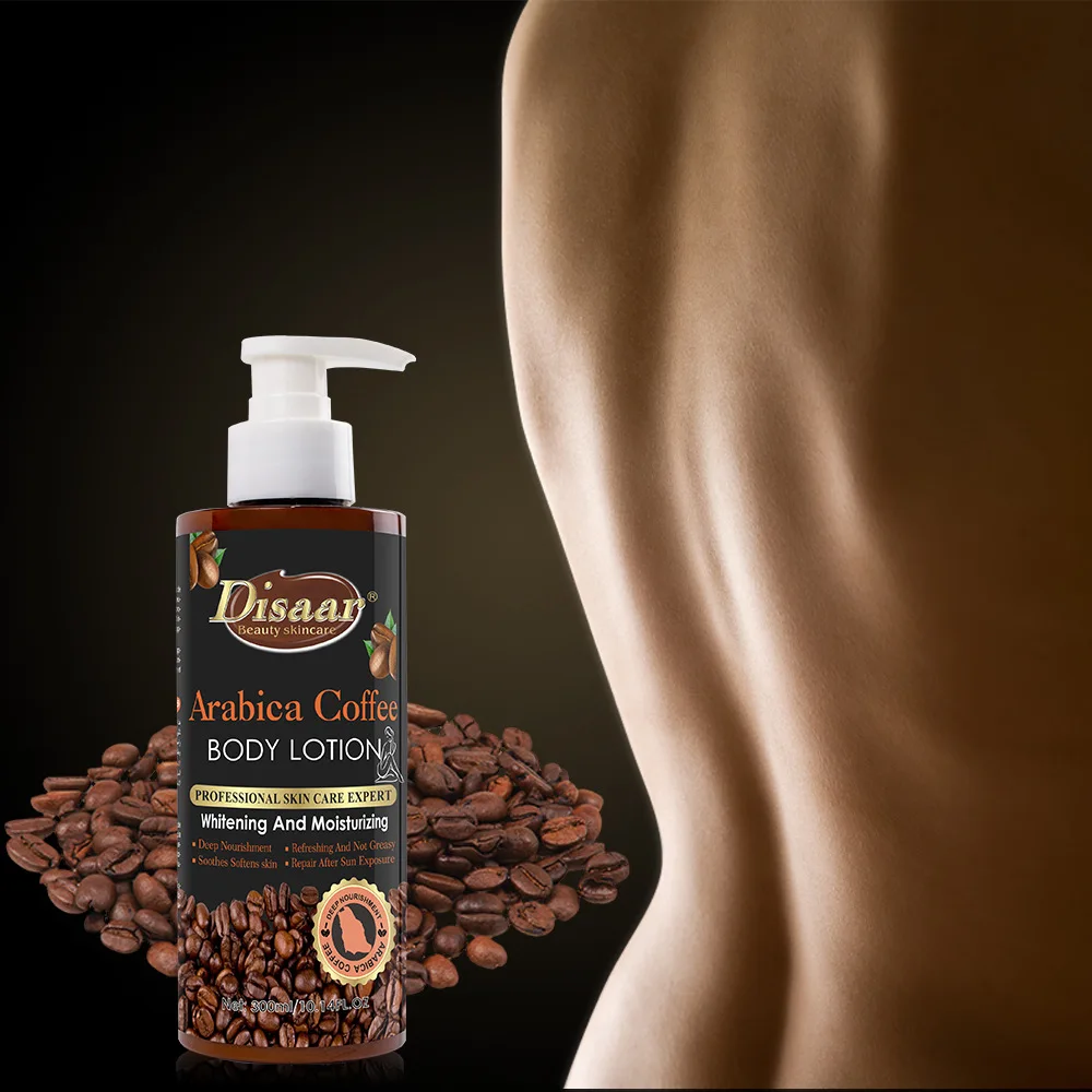 

QQLR Wholesale Private Label Body Nursing Whitening Body Lotion Organic Coffee Body Lotion for Black Skin
