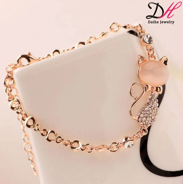 

Fashion exquisite Opal Cat Bracelet Flash Diamond Bracelet wholesale women, Picture