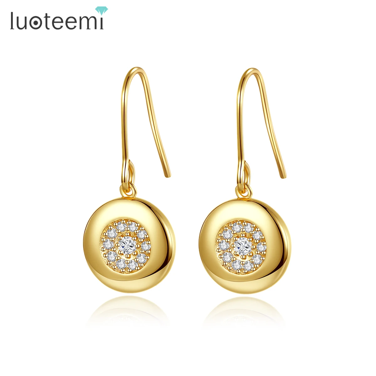 

LUOTEEMI Ear Ring Earing Korean Style Jewelry Woman 14K Gold Wholesale Plated 2023 Trendy Earrings