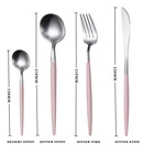 JUJU western Luxury Dinnerware 304 Stainless Steel Portable resin handle flatware Metal Set Cutlery
