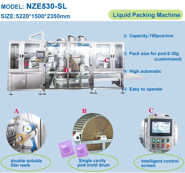 New Laundry pva Detergent Pods/laundry capsules Packaging Machine
