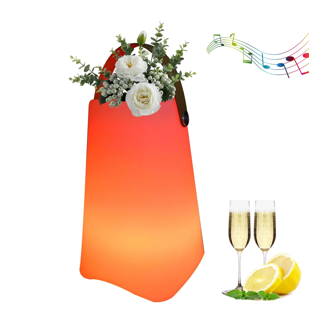 

led light speaker with ice bucket rotomolded coolers event illuminated champagne bottle service led ice bucket wine cooler, 16 colors changing