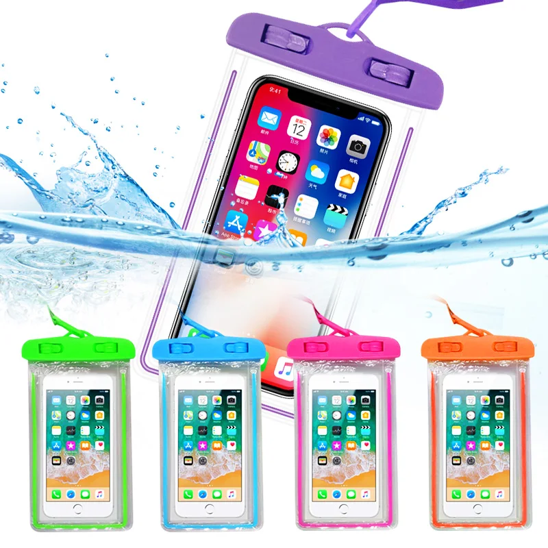 

7.2 Inch Waterproof Phone Pouch Drift Diving Swimming Bag Underwater Dry Bag Case Cover Water Sports Pool, Many