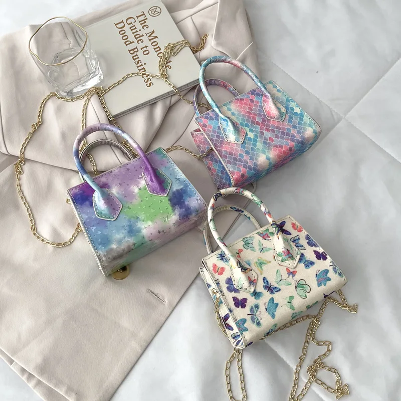 

Wholesale Fashion Candy Color Kids Purses Designer Fashion Printing Pu Leather Crossbody Cute Mini Kid Purses And Handbags Girls, 3 colors