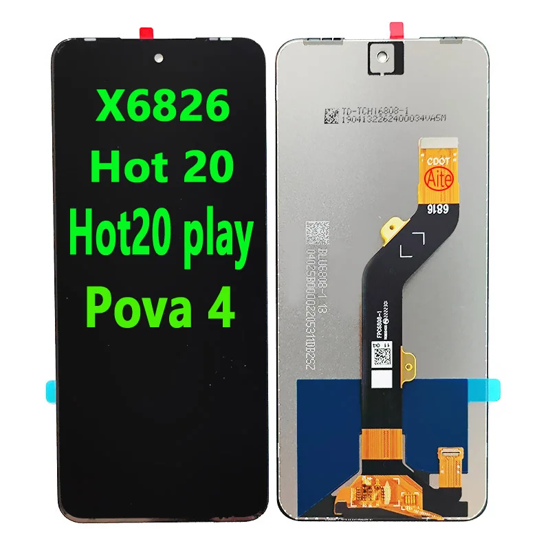 

For infinix hot 20 X6826 LCD replacement original infinix hot 20 LCD for infinix hot 20 play X6826 pova 4 LCD Screen