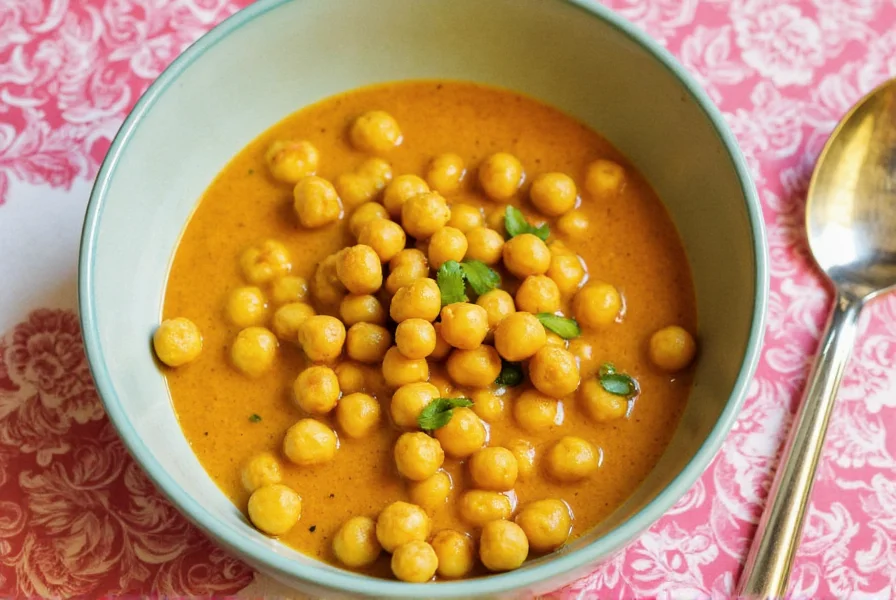 Bowl of chana masala with rice