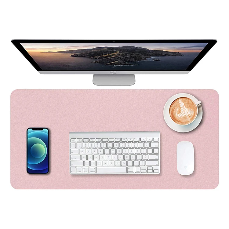 

30*80*0.2cm ultra thin large double side pvc leather mouse pad for work