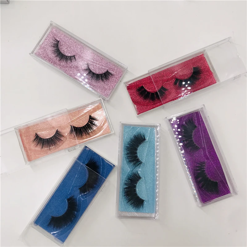 

FDshine hot sale dramatic long 25mm eyelashes 3d mink lashes custom clear boxes wholesale eye lash, Natural black