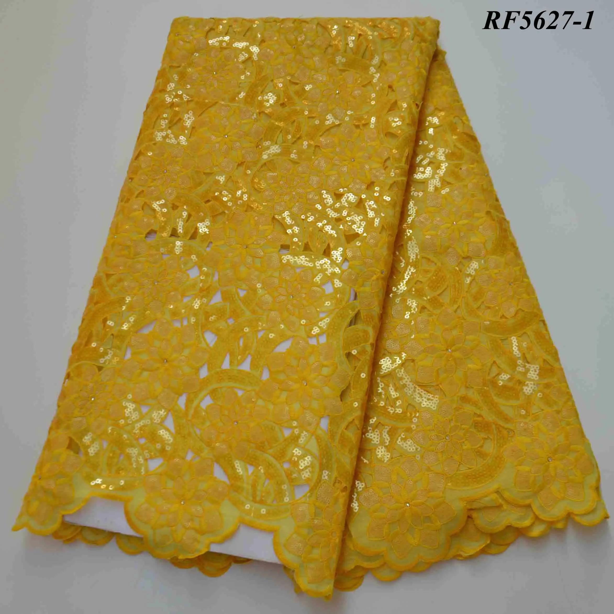 Embroidered organza fabric nigerian handcut double silk lace fabric with beads+sequins+stones high quality