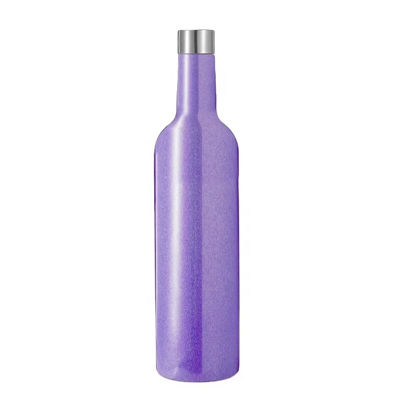 

Purple Eco-friendly Luxury Vacuum Insulated Stainless Steel Ice Wine Bottle, Customized color