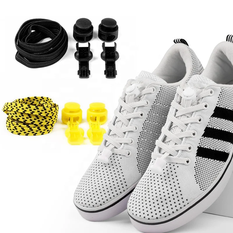 

Fashion Elastic No Tie Lazy Flat Quick Tight Shoelaces Lock shoe Laces, Picture color or custom color