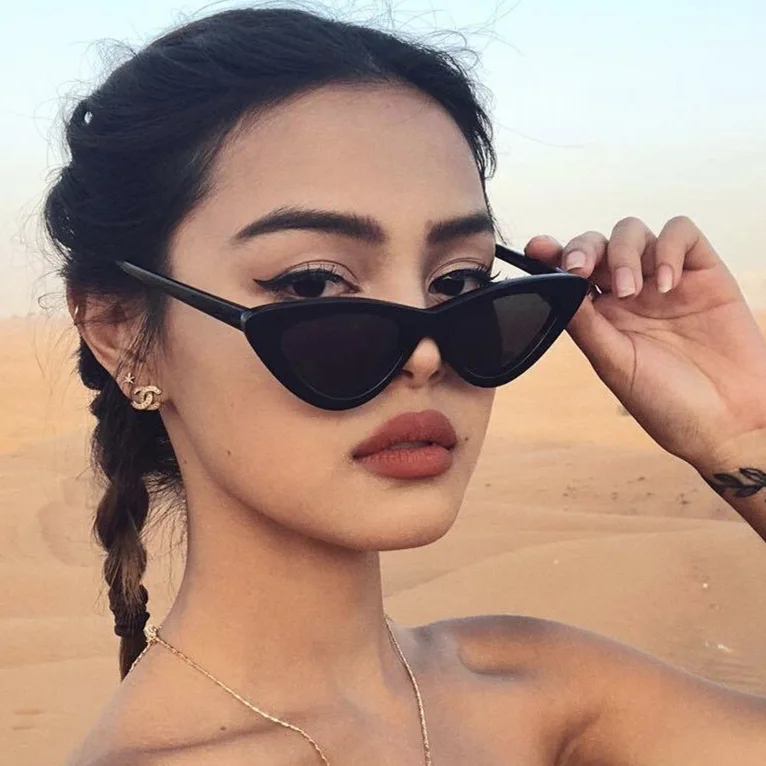 

DL Glasses DLL5149 Hot Sale Protection Retro Triangle sun glass Vintage Style Fashion Cat Eye Sunglasses for Women shades 2021, Picture colors
