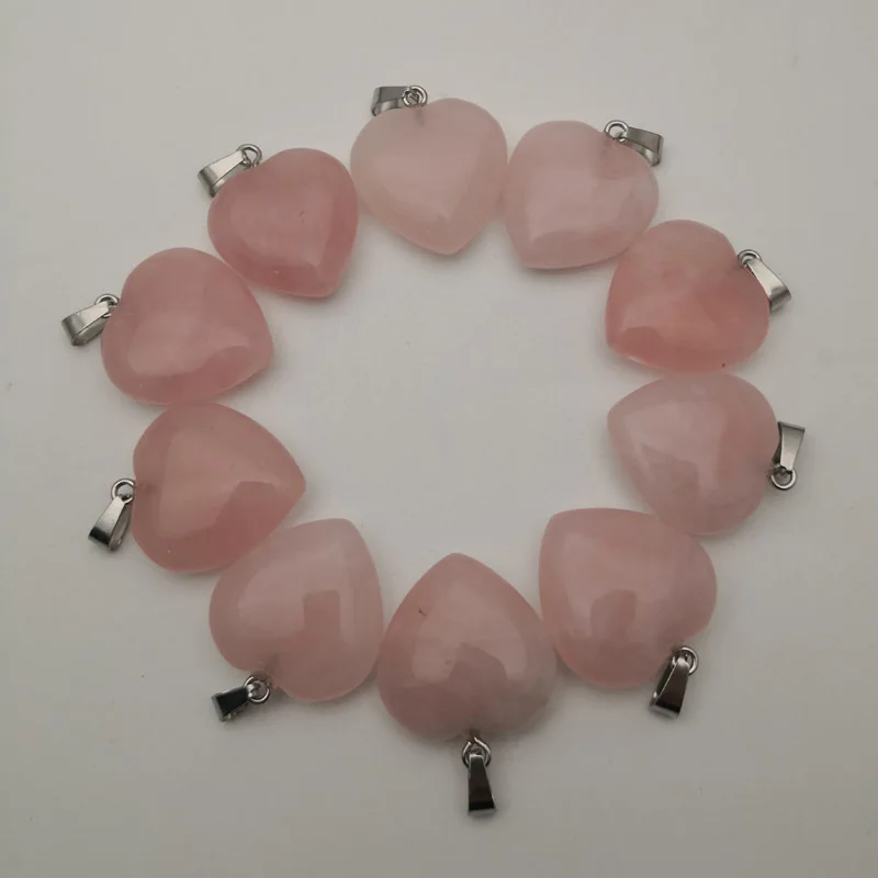 

Natural Stone Bead Heart Charm Pendants 20 mm Charms For DIY Jewelry Making Woman Bracelet Necklace Promotional Gifts Decoration, Picture