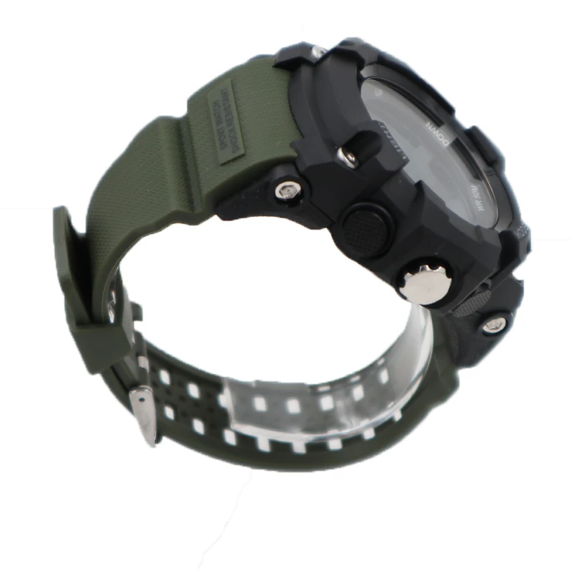 

Stryve 8015 Top Sport Watch Military Big Head Dual Time Analog Led Clock Waterproof Sports Quartz Digital Men Wrist Watches Case