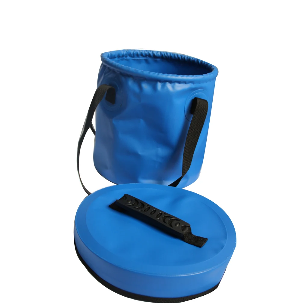 

Camping fishing water bucket outdoor 10L 15L PVC water folding buckets