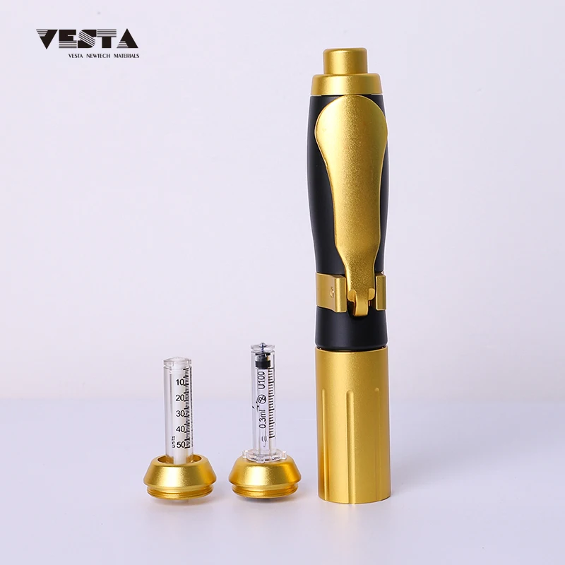 

Vesta Classic model BLACK GOLD Hyaluronic Injectable Pen Needle Free Mesotherapy Pen Ampoule HP2 USA Available