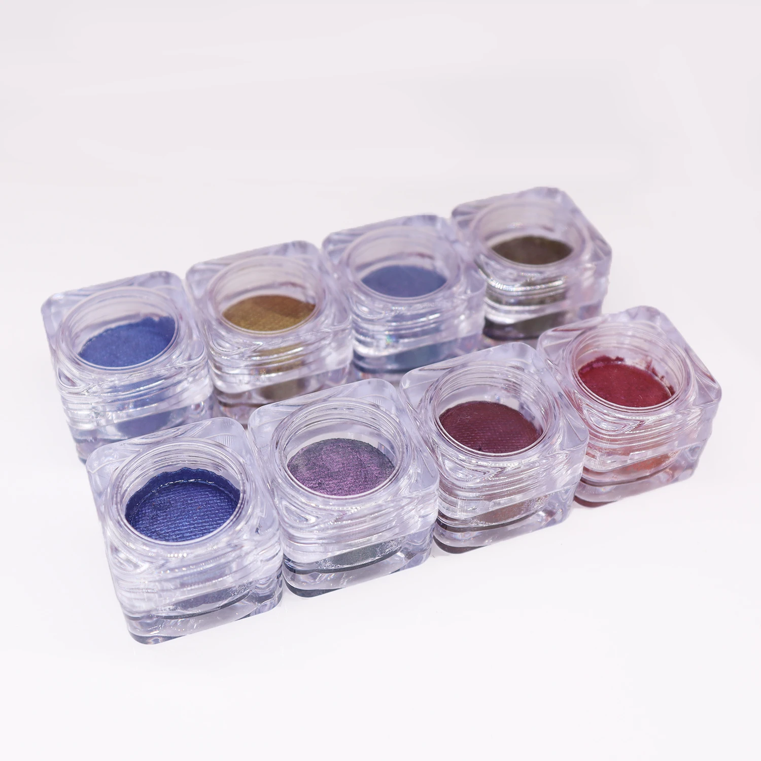

8 Colors Optional for Multi-color Water-based Pigment Chameleon Eye Shadow Private Label Transparent Box Custom Makeup Eyeshadow