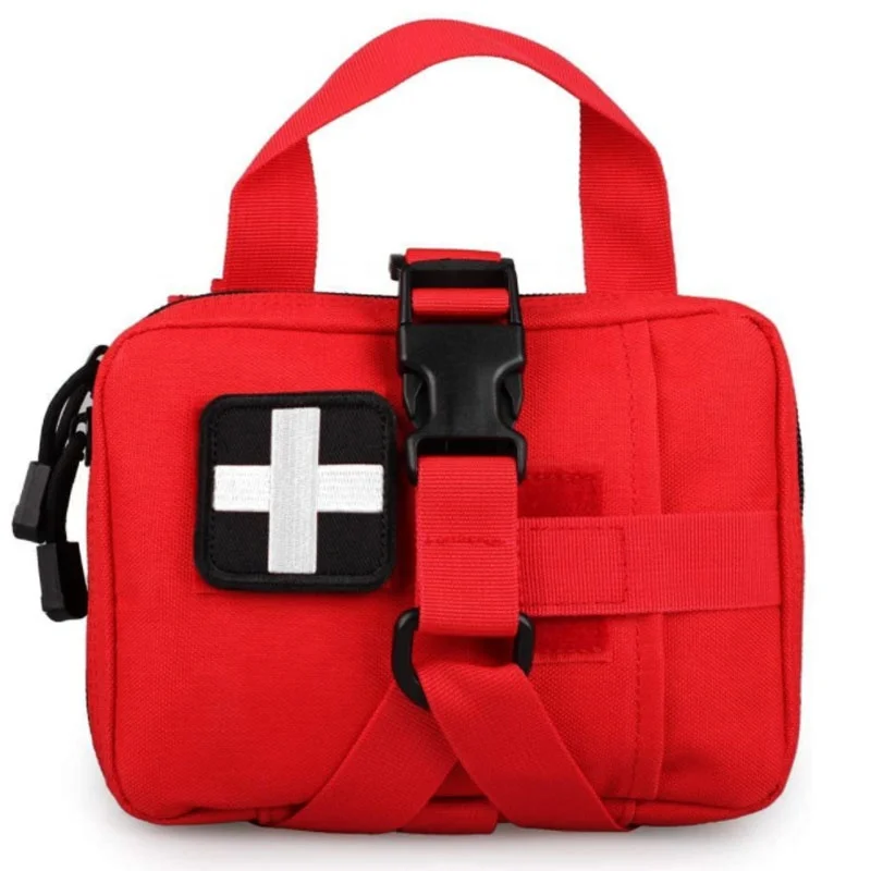 

Red Tactical First Aid Kit Travel Medical Accessory Bag Outdoor Tool Aid Pouch