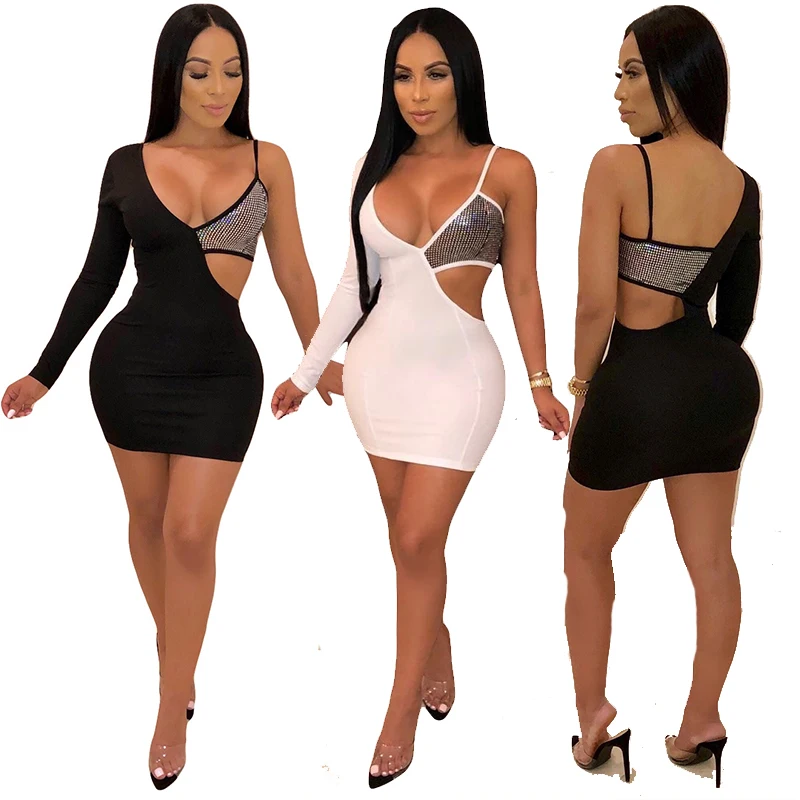 

2021 New Arrival FashionStreetwear SexySlim Mesh Dress Night Club Dresses, As shown
