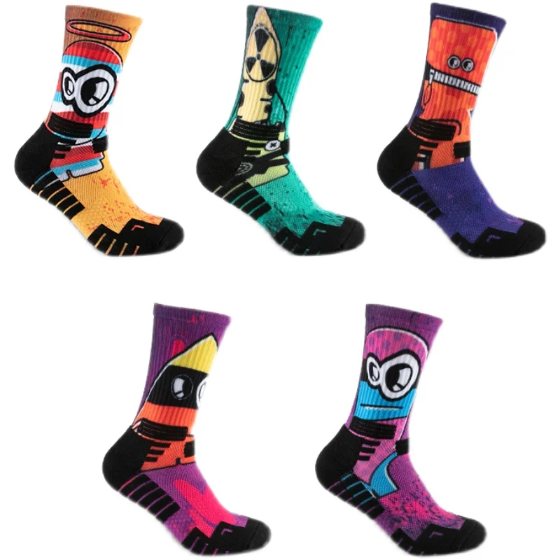 

High Quality Cotton Blend Colorful Man Custom Print Sublimation Socks