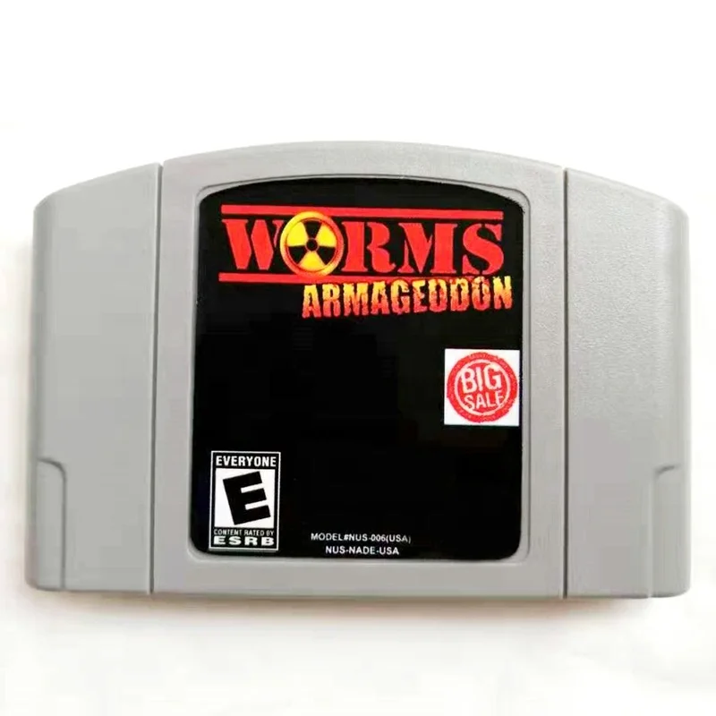 

In Stock USA Version English Language Retro Video Games Cards N64 Games Worms Armageddon