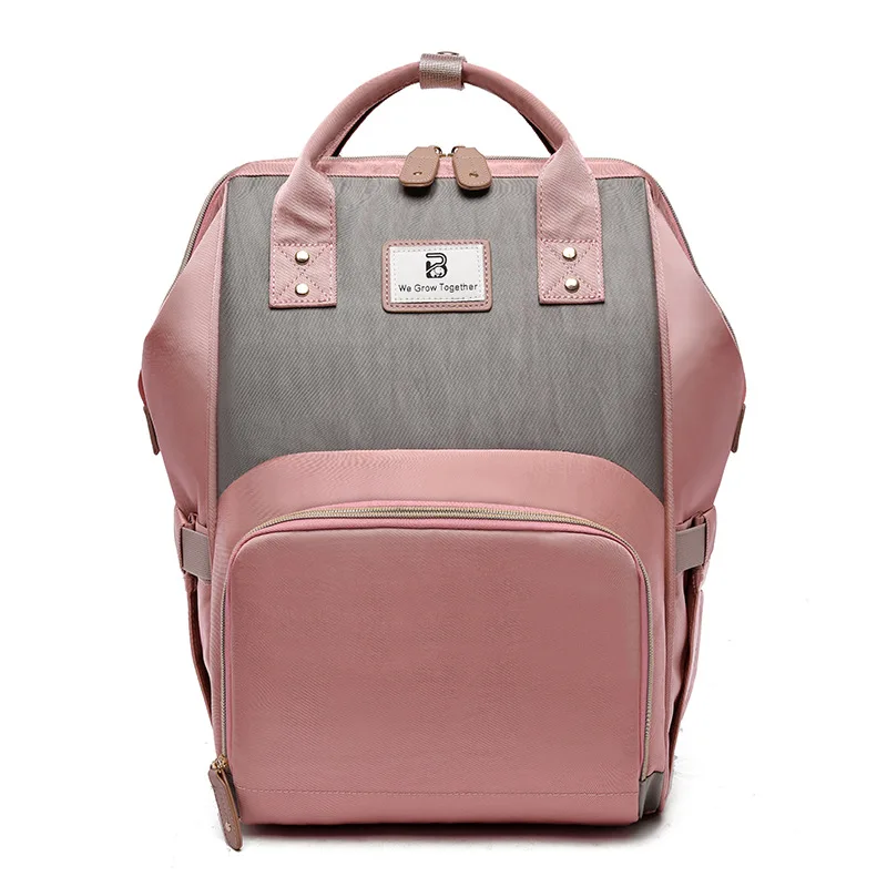 

Large Capacity Waterproof Gray Mommy Bag 3 In 1 Diaper Baby Bag Backpack With Changing Station, 4 colors