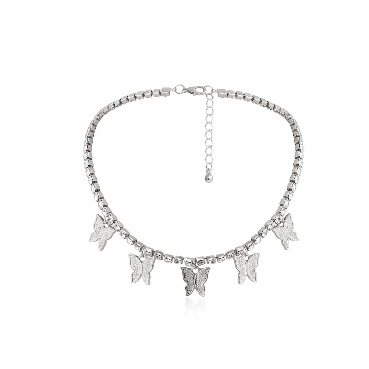 

Simple personality Full Diamond Crystal Rhinestone Choker Necklace Collar Clavicle Chain Necklace Women Wedding Jewelry, Gold