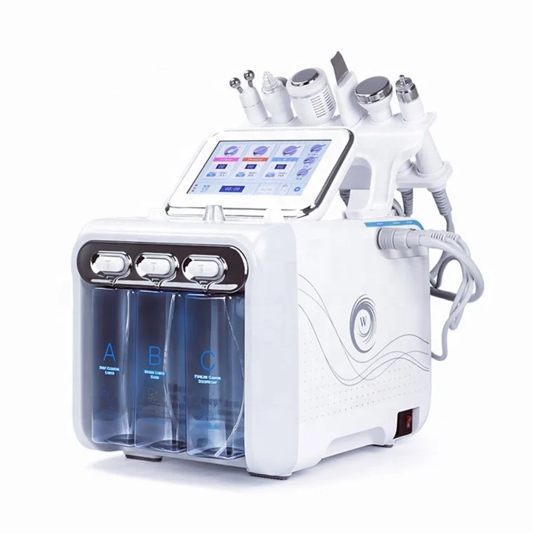 

Portable 6 in 1 Hydro Water Oxygen Jet Hydro Diamond Peeling Microdermabrasion H2O2 Dermabrasion Skin Care Beauty Machine