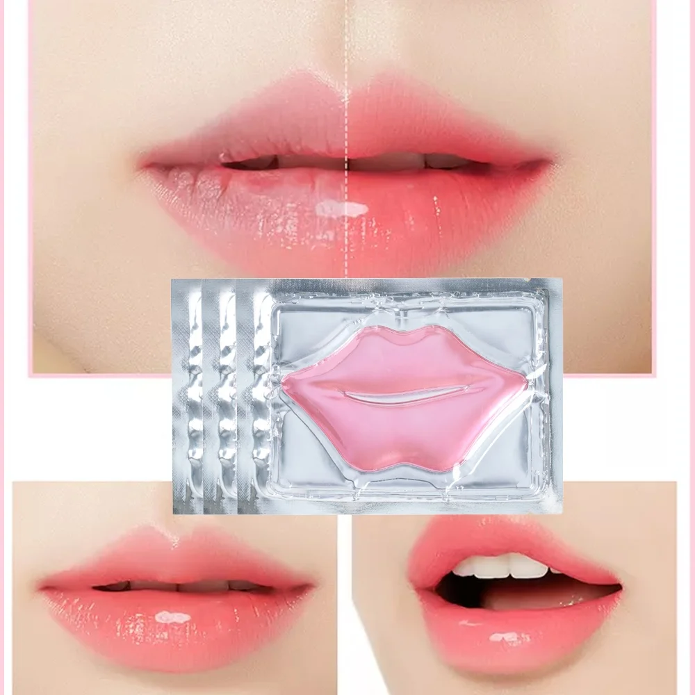 

Factory Wholesale Flaky Lip Gel Remove Dead Skin Anti Aging Moisturizing Plump lips Collagen Crystal Lip Mask, White/pink/golden