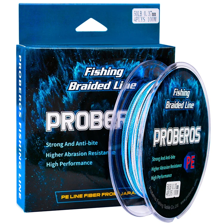 

Cost-Effective Durable Super Strong 100 Meters 10LB-100LB 4 Series PE Braided Fishing Line for Outdoor Fishing, Blue